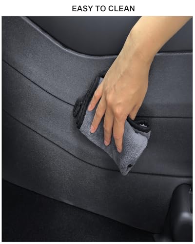2026 Tesla Center Console Anti Kick Pad Protector Model Y Juniper Refresh Front Seat Side Anti-Dirty Mat Model Y Juniper Accessories Waterproof Dust Resistant Protector Cover TPE 2PCS Black - size: Model Y Juniper Anti Kick Pad