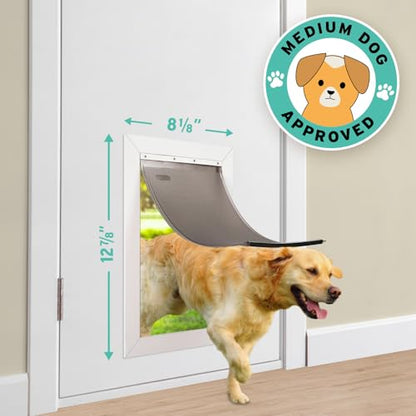 PAC11-11038 Dog Door Replacement Flap | Heavy-Duty PVC Material | 12 7/8" x 8 1/8" M Size, BPA-Free & Weatherproof - size: Medium