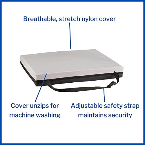 McKesson Seat Cushion for Wheelchairs and Office Chair, Foam/Gel, 22 in x 18 in x 3 in, 4 Count - size: 22x18x3 Inch (Pack of 4)