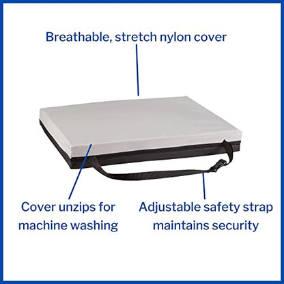 McKesson Seat Cushion for Wheelchairs and Office Chair, Foam/Gel, 22 in x 18 in x 3 in, 4 Count - size: 22x18x3 Inch (Pack of 4)