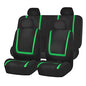 FH Group Car Seat Covers Full Set Cloth - Universal Fit Automotive Seat Covers, Low Back Front Seat Covers, Solid Back Seat Cover, Washable Car Seat Cover for SUV, Sedan and Van Green - color: Green, size: Full Set