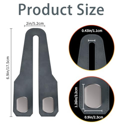 2 Pack Car Seat Headrest Hooks for Purses and Bags, Car Purse Holder With Double Metal Hooks, Headrest Back Seat Handbags Hook, Universal Car Purse Hanger, Cute Car Hanging Accessories, Grey - color: 2pcs Grey