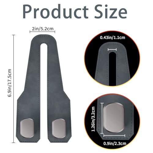 4 Pack Car Seat Headrest Hooks for Purses and Bags, Car Purse Holder With Double Metal Hooks, Headrest Back Seat Handbags Hook, Universal Car Purse Hanger, Cute Car Hanging Accessories, Grey - color: 4pcs Grey