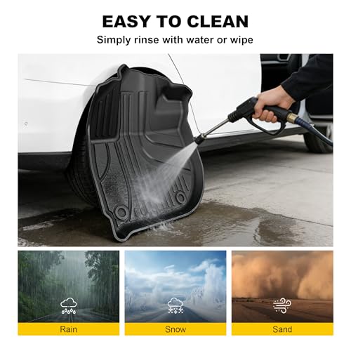 Floor Mats Fit for Honda HR-V HRV 2016-2022 - Front and Rear Row Liner Automotive Floor Mats - All-Weather Protection TPE Car Floor Liners HRV Accessories Black