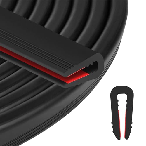 Rubber Edge Trim U Channel - 1/8" Self Adhesive Sheet Metal Edge Guard Protector, EPDM Seal Strip for Car Doors, Steel Plates, Glass, Hatches, Table Corners, Fit 1/8"(3.2mm), 10Ft, Black - color: Black, size: 1/8" x 10'L