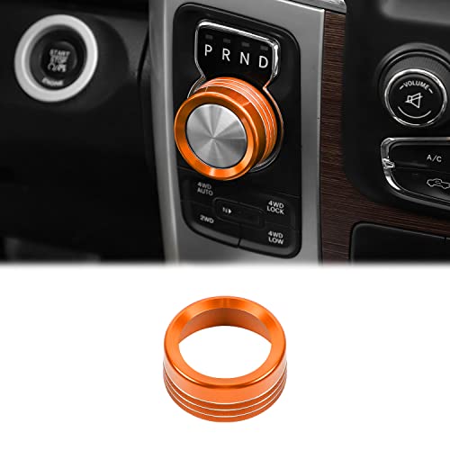 Voodonala for Dodge RAM Aluminum Gear Shift Shifter Switch Transmission Gear Selector Shift Lever Gearstick Knob Coverfor 2013-2017 Dodge RAM Interior Accessories,Orange 1pc - color: Orange, size: 13-17Gear Shift
