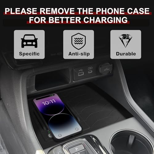 Muslogy for 2023+ Pilot Center Console Organizer&Wireless Charger Protective Mat&Shifter Storage Box Left & Right Set Compatible with Honda Pilot 2023-2026 Accessories Console Side Inserts Organizer - size: Console & Shifter Organizer & Charge Pad Mat