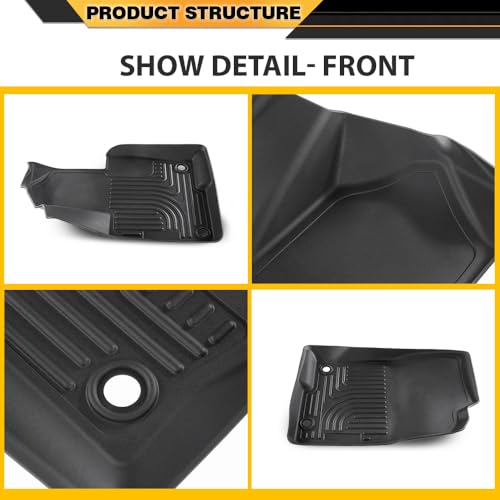 G-PLUS TPE Cargo Liners Compatible with Mazda CX-5 2017-2024 3PCS Floor Liners All Weather Full Cover Protection Black Front & 2nd Row Interior Accessories - size: Fit Mazda CX-5 2017-2024 | 3PCS