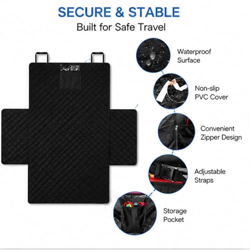 SUV Dog Cargo Liner for Toyota Grand Highlander 2024-2026, Waterproof Dog Trunk Cover, Pet Cargo Mat SUV, Scratchproof Dog Seat Cover with Side Walls & Non-Slip Backing