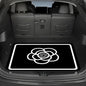 Universal Car Trunk Mat 29" x 39", Fashion White Flowers All Weather Trunk Protection Cargo Liner, Durable Cargo Mat Rear Trunk Liner, Stylish Vehicle Interior Accessories Suitable for Most Car Models - color: White Flowers