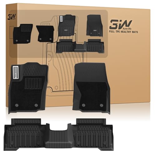 3W Floor Mats&Carpet for Toyota Tacoma 2024-2026 Double Cab Auto Tran(Not Fit Hybrid & XtraCab) with Metal Pedals, TPE All Weather Custom Fit Floor Liner for Tacoma TRD/SR/SR5/limited Car Liners. - size: 6. Tacoma|24-26|Floor Mats&Carpets|Metal Pedal
