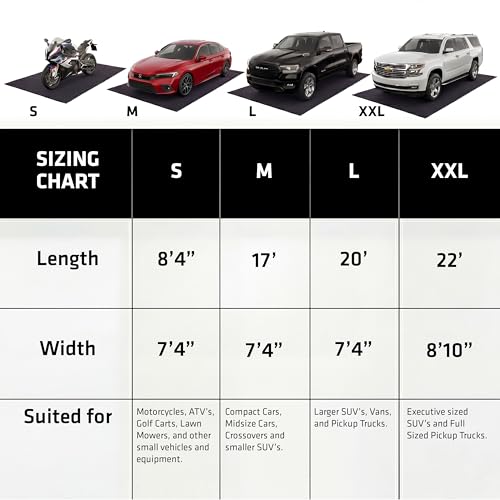 Armor All Garage Floor Mat (17' x 7'4"), Waterproof Garage Flooring, Absorbent, Premium Oil Spill Resistant Garage Pad, Durable, Protects Surfaces (Includes Double Sided Tape) (USA Made)