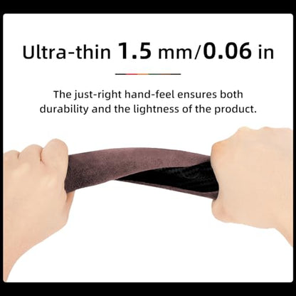 Suede Thin Car Steering Wheel Cover, 2 Piece, Suitable for Round and D Shaped Steering Wheels, Mocha - color: Mocha, size: 2pcs: Fits Round/D-Shaped Steering Wheels