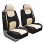 FH Group Car Seat Covers All-Purpose Built-in Seatbelt Front Set - Universal Fit for Cars, Trucks & SUVs (Beige/Black) FB351102 - color: Beige - Low Back (Flat Cloth), style: Front Set