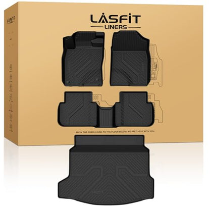 LASFIT Floor Mats & Trunk Mat for 11th Gen Honda Civic Hatchback(Not for Hybrid) 2026 2025 2024 2023 2022, All Weather Custom Fit TPE Car Floor Liners,1st & 2nd Row & Trunk Liner (Fit with Subwoofer) - size: 2）For Honda Civic Hatchback | 2022-2026 | Full