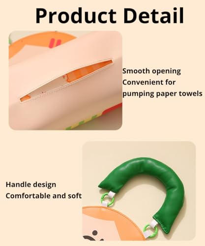 Car Tissue Holder – Cute Cartoon Hanging Paper Towel Dispenser with Soft Handle, Waterproof & Reusable for Car, Bathroom, Kitchen (Girl) - color: Girl