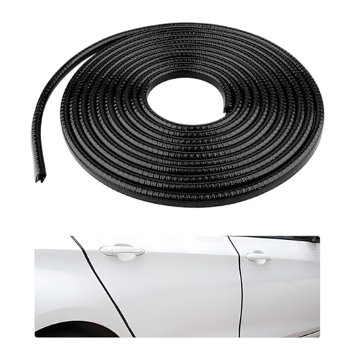 32.8Ft(10M) Car Door Edge Guards, U-Shaped No Glue Automotive Edge Trim Seal Protector Molding, Universal Vehicle Door Entry Guard Protective Strip, Exterior Car Accessories - color: Black, size: 32.8Ft