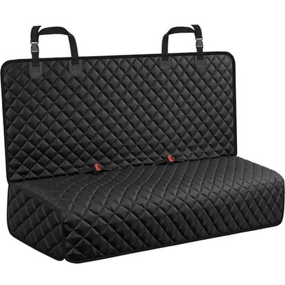 URPOWER Dog Car Seat Cover for Back Seat - Waterproof Non-Slip Car Seat Protector for Dogs Pet, Scratchproof Back Bench Seat Covers for Compact Cars Small SUVs, Black