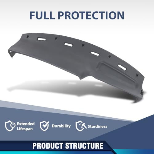 PIT66 TPE Dash Cover Dashboard Panel Fit Dodge Ram 1500 2500 3500 Truck 1994 1995 1996 1997 Gray Dash Board Cover - size: 1994-1997 Dodge Ram (Gray)