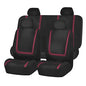 FH Group Car Seat Covers Full Set Cloth - Universal Fit Automotive Seat Covers, Low Back Front Seat Covers, Solid Back Seat Cover, Washable Car Seat Cover for SUV, Sedan and Van Burgundy - color: Burgundy, size: Full Set