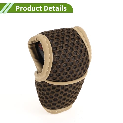 Universal Gear Shift Knob Cover Stick Shifting Handle Protector Automotive Manual Fabric 1 Pc Anti-Slip Dark Brown - color: Dark Brown