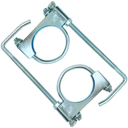 2Pcs Universal Exhaust Clamp 2.5 Inch with Hanger, Muffler Hanger Exhaust Hanger for 2.5 Inch Exhaust Pipes - size: 2.5 Inch-2 PACK