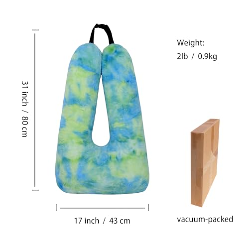 Shoulder Wrap for Family Multi-Purpose Neck Pillow, Travel Companion,Travelling Sleeping Pillow for Car, Train, Bus and Home Use - color: Tie Dye/Green