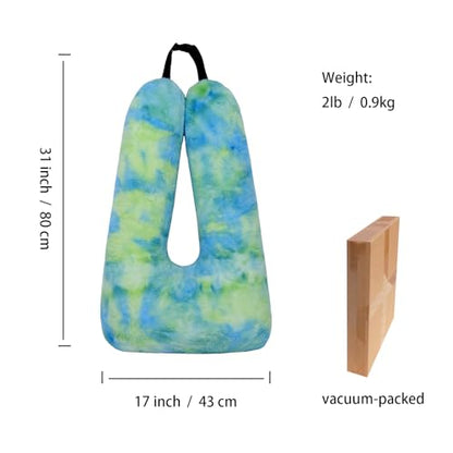 Shoulder Wrap for Family Multi-Purpose Neck Pillow, Travel Companion,Travelling Sleeping Pillow for Car, Train, Bus and Home Use - color: Tie Dye/Green