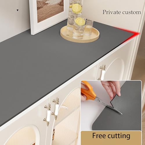 Window Sill Mat, Narrow Dustproof Window Sill Protective Cover, Diatom mud windowsill Pads can be Cut, Balcony Protective Pad Absorbent (White, 59''x6'')