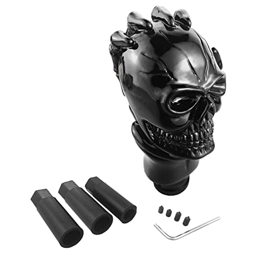 Car Shift Knob Skull Shifter Knobs Skeleton Handle Car Racing Gear Lever Stick Fit Most Manual Automatic Vehicles Trucks, Black - color: Black