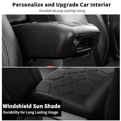 Center Console Armrest Cover Fit for 2018-2024 Jeep Wrangler JL JLU & Jeep Gladiator JT, Armrest Storage Soft Mat Pet Antiscrach Mat Cover