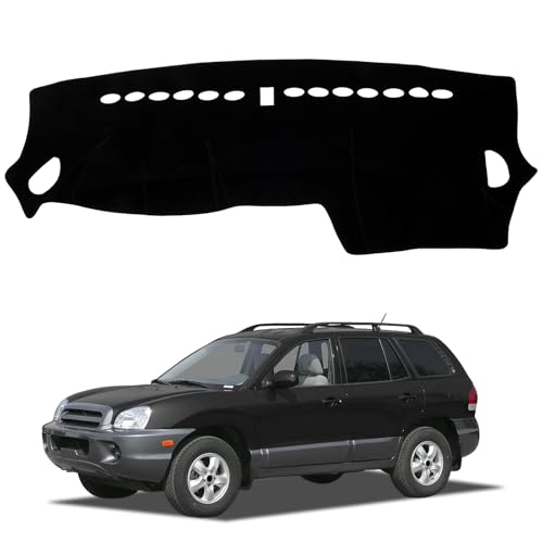 Dash Cover Mat Compatible with Hyundai Santa Fe 2001-2006 Car Interior Dashboard Cover Mat Nonslip Dashmat Sunshade Glare UV Rays Protector Accessories Custom Fit - size: Compatible with Santa Fe 2001-2006