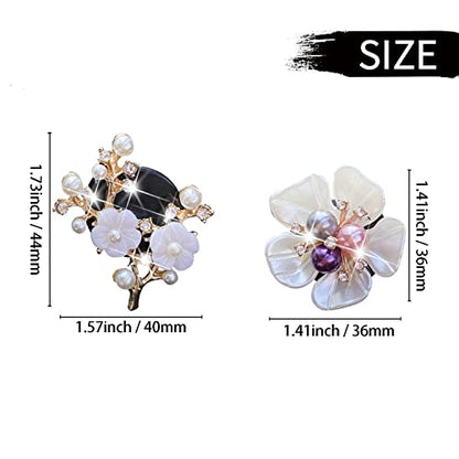 Bling Flower Air Vent Clips, 6 Pcs Cute Daisy Car Fresheners, Diffuser With Rhinestone Interior Decoration Charm, Diamond Decor Accessories for Women Girls