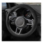 Suede Steering Wheel Cover with Upgraded Silicone Inner Ring, Breathable, Anti-Slip, Leather Universal 14.5 to 15 Inch Steering Wheel Cover (Black with Embossing Pattern) - style: Black with Embossing Pattern