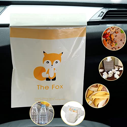 72pcs Car Trash Bags Easy Stick-On Disposable Portable Car Garbage Bags, Waterproof Leak Proof Barf Vomit Bags, Self Adhesive Cleaning Bags for Cars, Bedrooms, Bathrooms, Offices, Kitchens - Pattern B - color: B-72 Pieces