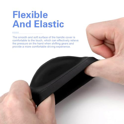Car Gear Shift Knob Cover, 6 Speed Silicone Car Gear Manual Stick Shifter Knob Protector, Anti-Slip Auto Shifter Transmission Protective Cover, Universal Stick Shift Covers for Most Cars