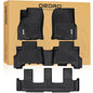 OEDRO Floor Mats for 2024-2013 Toyota 4Runner 7 Seater, Custom Fit TPE All-Weather 4Runner Car Mats Includes 1st, 2nd Row & 3rd Row Floor Liners, Black - style: 13-24 1st, 2nd & 3rd Row