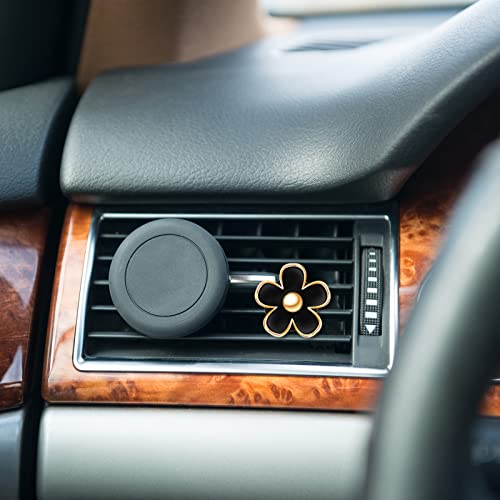 Frienda 6 Pcs Daisy Flower Air Vent Clip Accessories Air Conditioning Outlet Clip Car Air Freshener Dashboard Accessories Charm Car Inter Decor(3 cm, 3.3 cm,Red, Pink, Black)