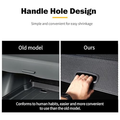 Cargo Cover for Honda CRV 2026 2025 2024 2023, Retractable Cargo Trunk Cover for 23-26 Honda CRV - style: Carbon Fiber Leather - No Extension
