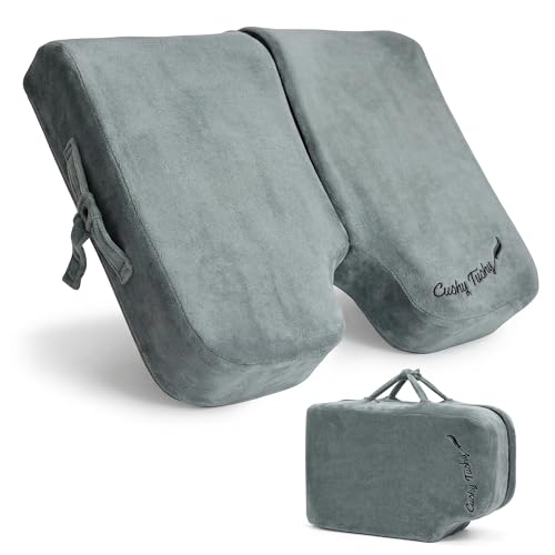 Premium Foldable Wheelchair Cushion - for Relief of Lower Back, Sciatic, Butt and Tailbone Pain - for Home & Office Use, Perfect for Travel or Driving - Gray Coccyx Seat Cushion - color: Grey, size: Wheelchair