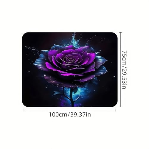 Universal Car Trunk Mat 29" x 39", Beautiful Purple Rose All Weather Trunk Protection Cargo Liner, Durable Cargo Mat Rear Trunk Liner, Stylish Vehicle Interior Accessories Suitable for Most Car Models - color: Purple Rose