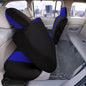 FH Group Full Cover Rear Bench Car Seat Cover – Universal Fit, Split Bench Design with Zipper, Compatible with 60/40 & 40/60 Split Seats, SUV & Van – Blue - color: Blue, style: Rear Set