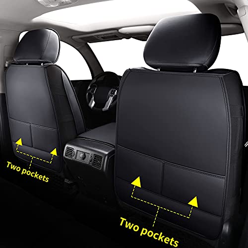 LUCKYMAN CLUB 2007-2021 Tundra Pickup Trucks Car Seat Covers X05-T3 Front-only, Fit SR5 SR Platinum TRD PRO Trims Crew/Crewmax/Extended/Double/Regular Cab with Water Proof Faux Leather (Black Front) - color: Black, size: 2007-2021 Front Pair