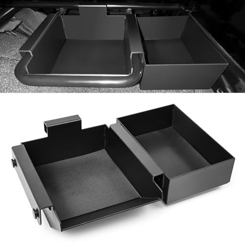 Under Seat Storage for Jeep Gladiator Accessories, Front Underseat Storage Tray for 2018-2023 Jeep Wrangler JL 4XE Gladiator JT Accessories - Wallet EDC Tool Organizer (Not for Power Seat)