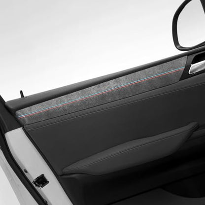 BETTERHUMZ Car Door Panel Side Trim Strips Compatible with BMW F25 X3 F26 X4 Series 2011-2017 for Alcantara Suede Interior Decor Accessories