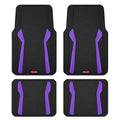 Rubbermaid Car Floor Mats Full Set,Premium Heavy Duty All-Weather Car Mats– Rugged Rubber with Brushed Aluminum Inserts, Universal Trim-to-Fit, Anti-Slip Backing for Cars, SUVs, Trucks & Vans - Purple - color: Purple