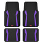 Rubbermaid Car Floor Mats Full Set,Premium Heavy Duty All-Weather Car Mats– Rugged Rubber with Brushed Aluminum Inserts, Universal Trim-to-Fit, Anti-Slip Backing for Cars, SUVs, Trucks & Vans - Purple - color: Purple