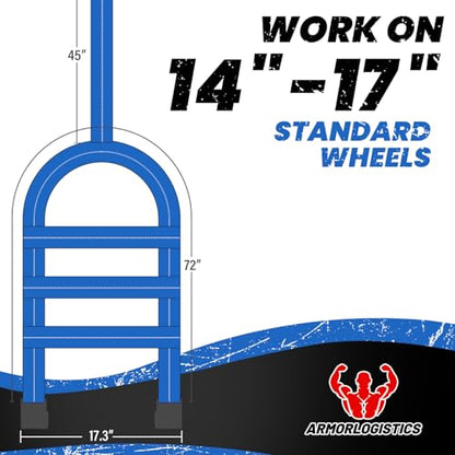 Tow Dolly Basket Straps with Flat Hook, 2 Pack Tow Dolly Straps, Fits 14"-17" Tires Wheels, Breaking Strength 10000 lbs, 2" Over Wheel Car Basket Tie Down Strap with Carrying Bag, Blue - color: Blue