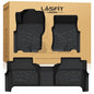LASFIT Floor Mats for Nissan Frontier 2022-2026 Crew Cab (Not Fit King Cab), All Weather TPE Custom Fit Easy Clean Durable No-Curling Floor Liners for Frontier 1st & 2nd Row Car Mats, Black