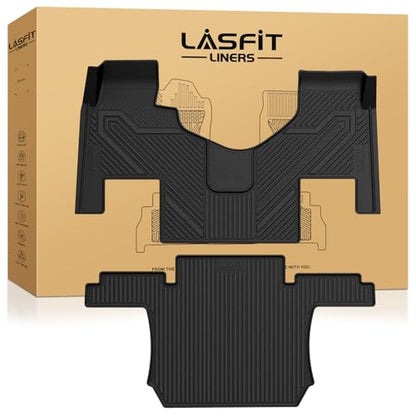 LASFIT Floor Mats for Freightliner Cascadia 2008-2017, All-Weather Protection TPE Car Liners for Freightliner Cascadia Accsessories, Black, Easy to Clean,Only Fit Sleeper Cab Not Fit Day Cab - size: 7)2008-2017|For Freightliner Cascadia |Floor Mats